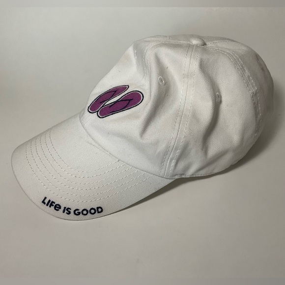 White Cap with Purple Flip-Flop - Picture 2 of 5